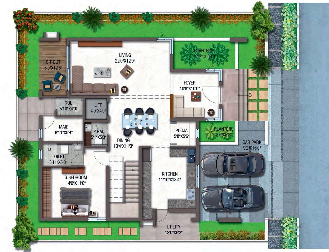Ground Floor (4 BHK)