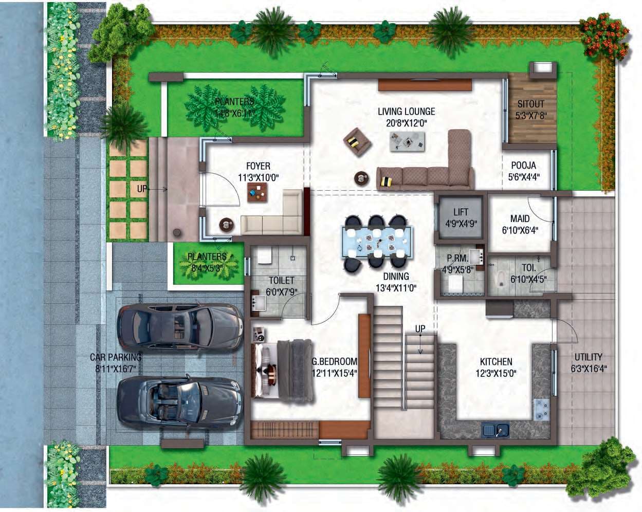 Ground Floor (4 BHK)