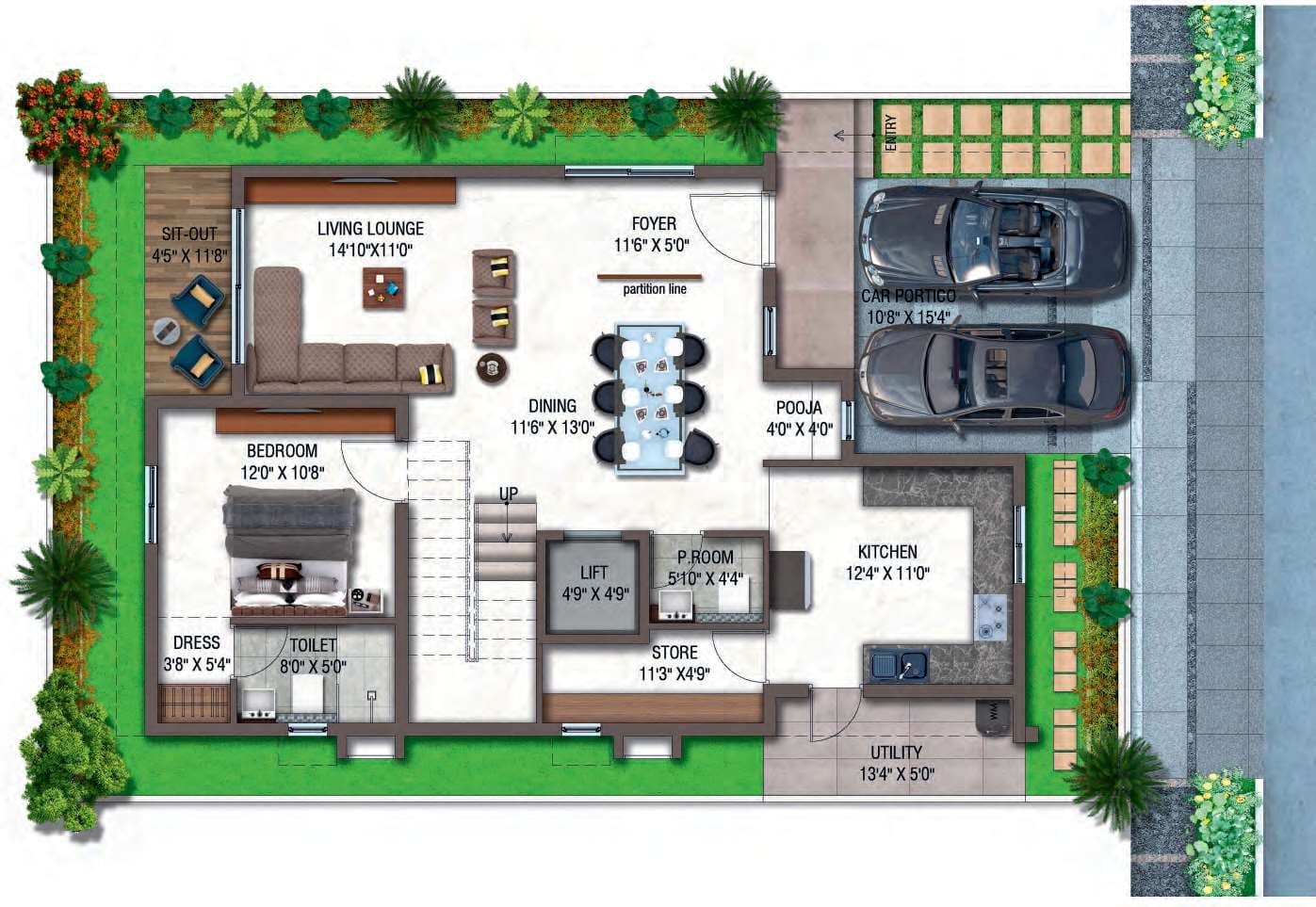 Ground Floor (4 BHK)